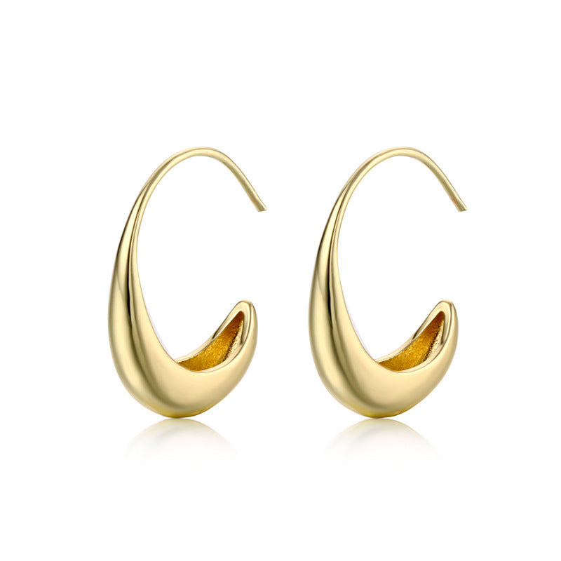 Gold plated hoop earrings. Water Resistant Jewelry. Elegant Jewelry. Timeless Jewelry